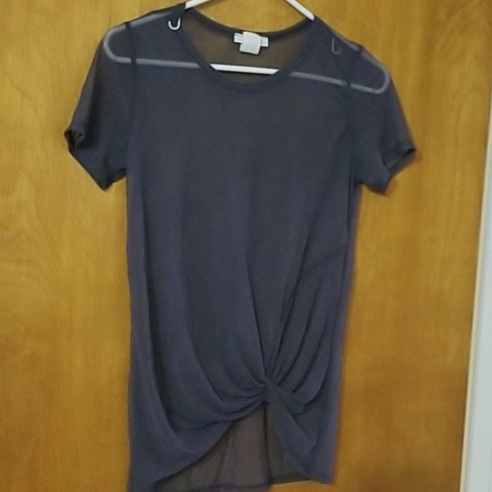 Sheer gray top